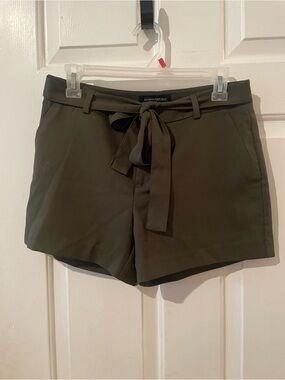 Banana Republic Olive High-Rise Tailored Shorts